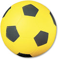 Coated High Density Foam Soccer Ball, Yellow, Black, 4