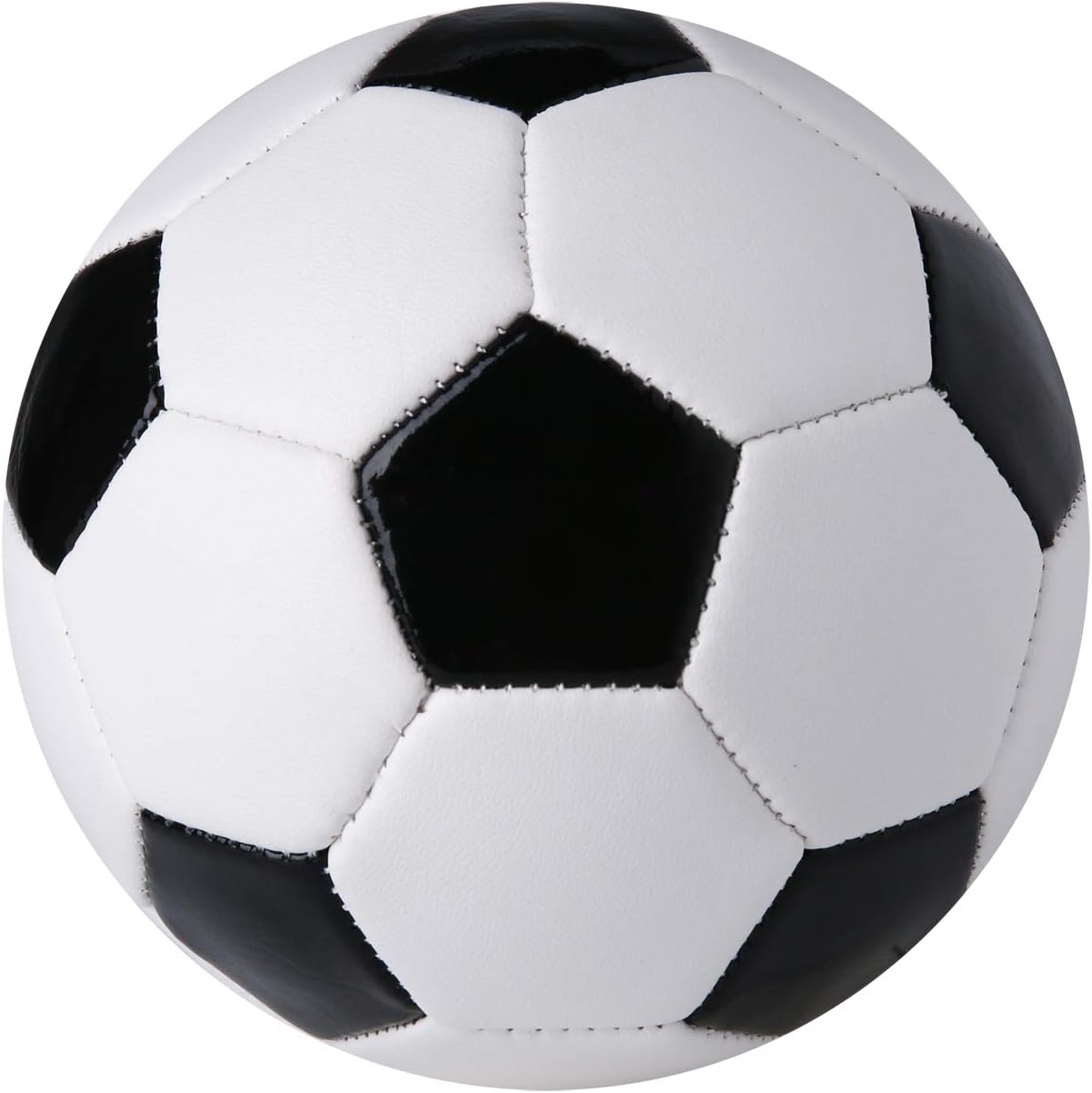 Durable 6" Mini Size Training Soccer Ball Soft Sports Toy Ball for Toddlers, Kids Gift (Black&White)