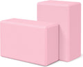 Yoga Block 2 Pack 9"x6"x3", Sturdy Yoga Foam Blocks, High Density & Non Slip Surface for Pilates & Stretching, Fitness Accessories for Stability &