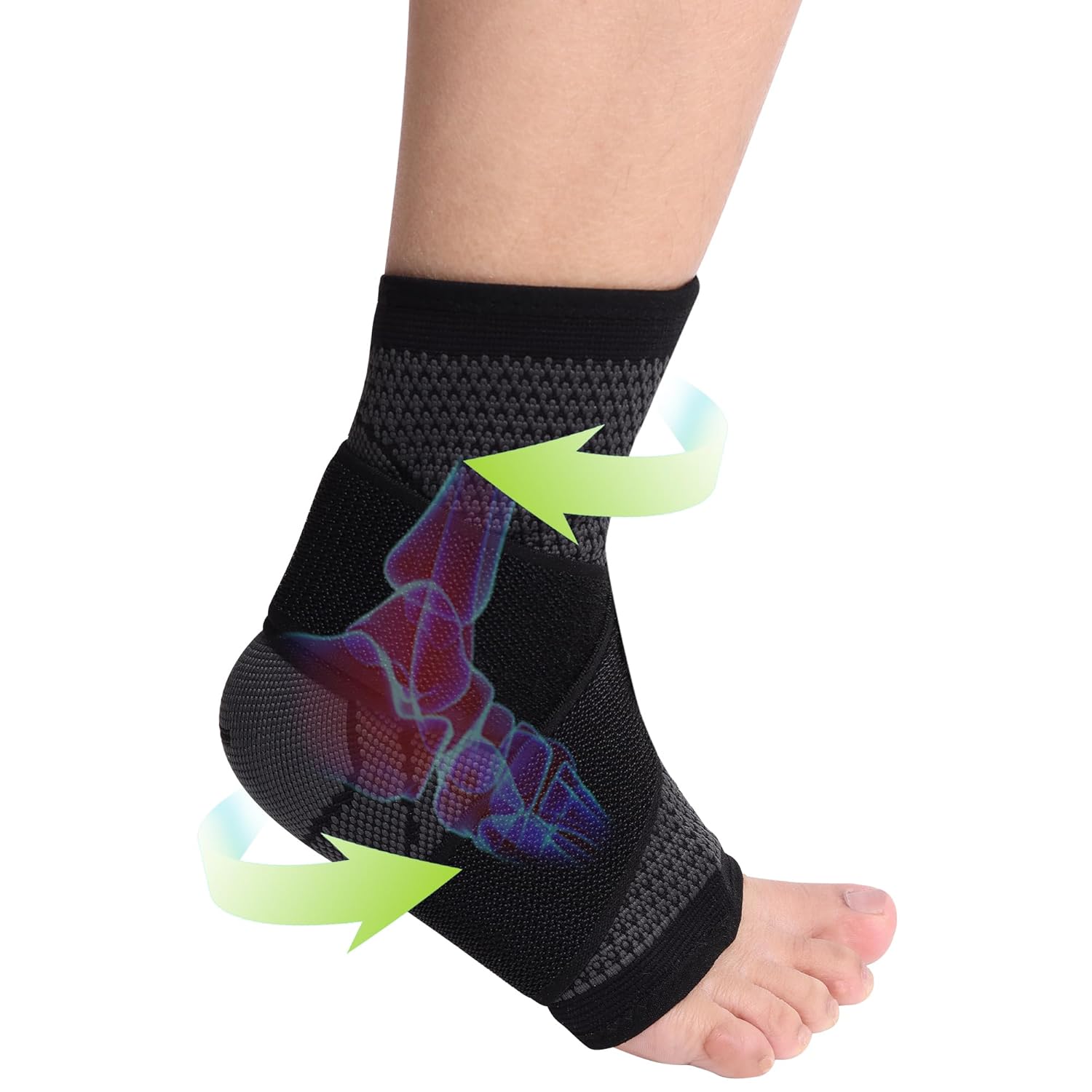 Ankle Brace For Sprained Ankle, Foot Brace, Ankle Support For Women & Men, Stability Achilles Tendonitis Brace Plantar Fasciitis Relief Sleeve, Sprained Foot, Breathable