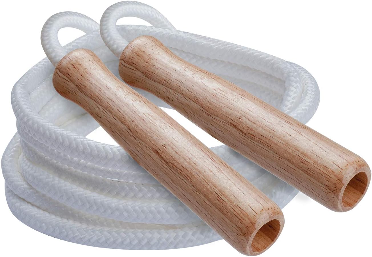 Series Classic Nylon Jump Rope with Wood Handles, 16-Feet (Single)