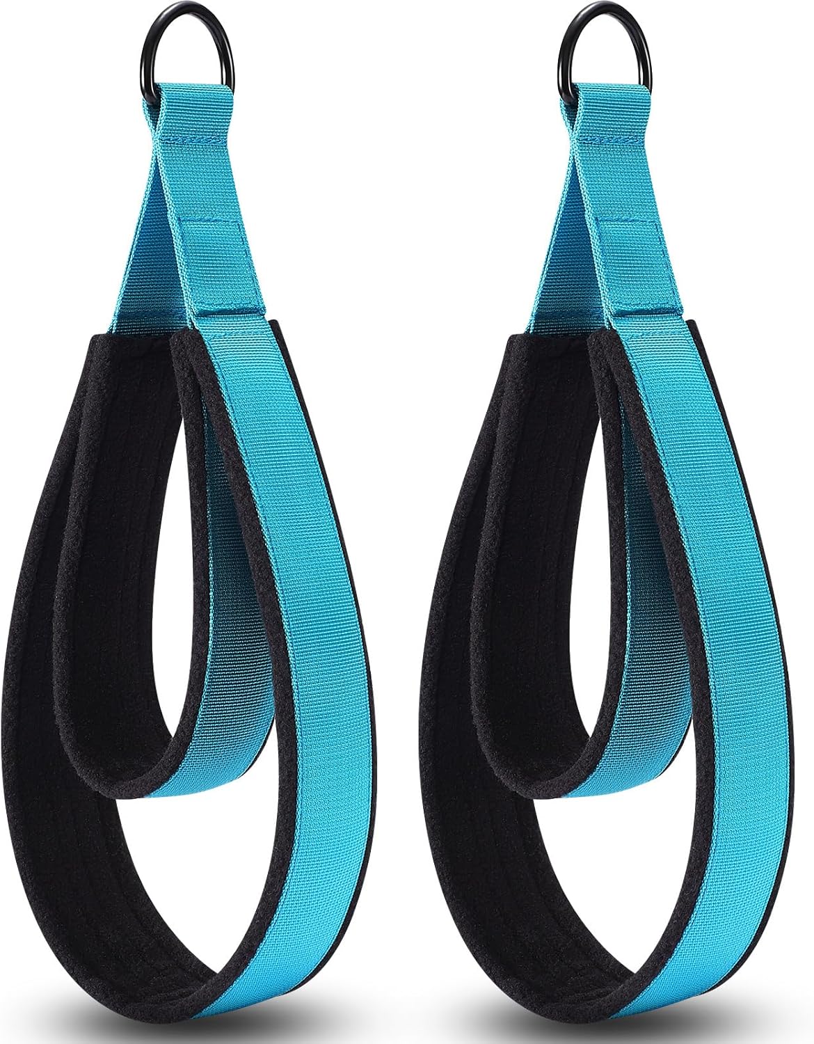 Pilates Straps - Double Loop D-Ring Straps for Reformer, Padded, Home Gym Workout