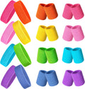 24 Pieces 80s Neon Sweatbands Set, Include 8 Sports Headbands and 16 Sweat Wristbands Elastic Athletic Tennis Sweat Bands Bulk for Man Woman