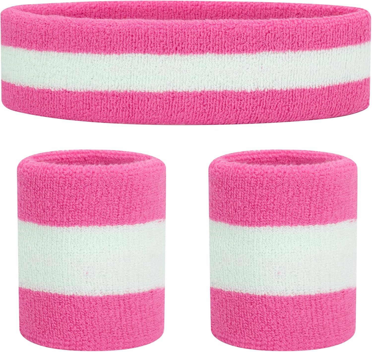 Sweatbands Set Headband Wristbands Neon Sports Fitness 80s Costumes Accessories 80s Workout Outfit for Men Women