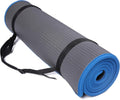 All-Purpose 2/5-Inch (10mm) Extra Thick High Density Anti-Slip Exercise Pilates Yoga Mat with Carrying Strap, Multiple Colors